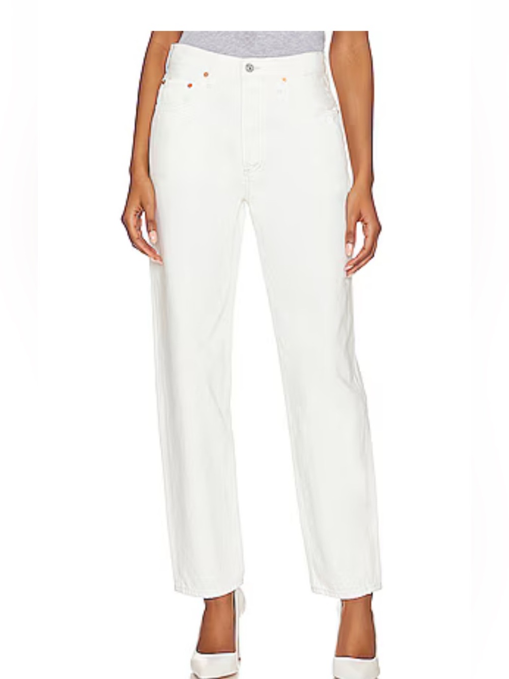 NWOTCitizens of Humanity Devi Low Slung Baggy Taper Jeans White